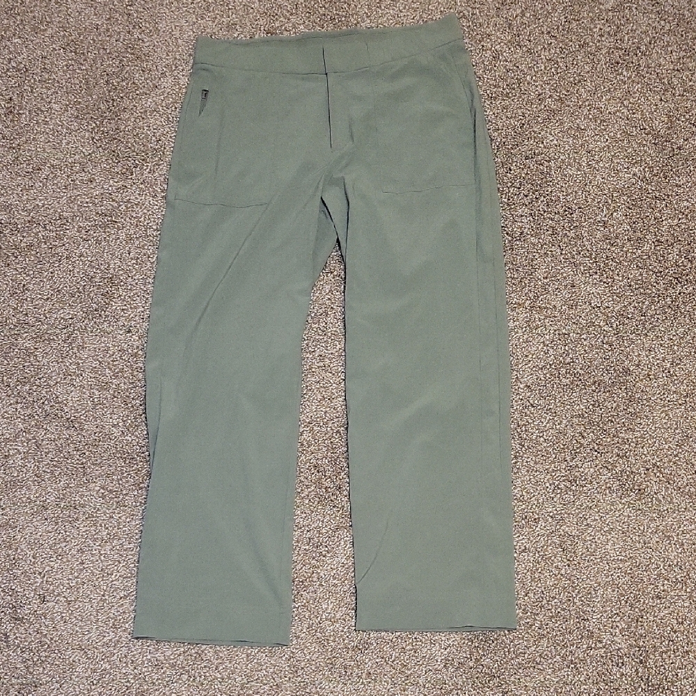 Athleta Green Chino Cropped Pants